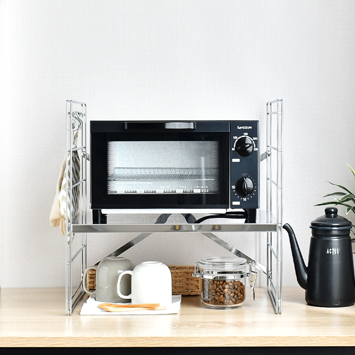 アイアントースターラック・レンジ台 セット販売！！アイアン2段トースターラック！電子レンジラック