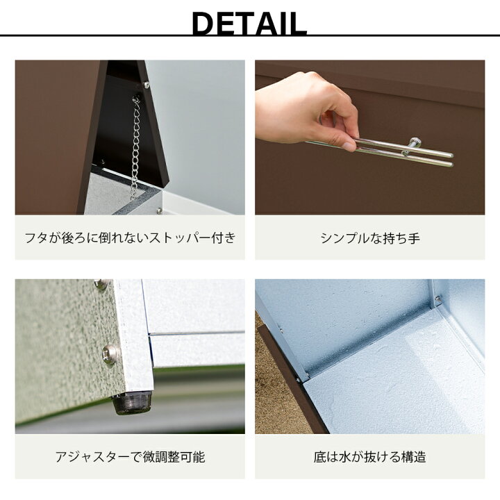 楽天市場】ガルバ使用ゴミ保管庫 幅100奥行38 屋外 ゴミ箱 ダンボール 