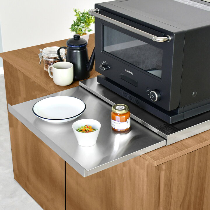 楽天市場】家電下 レンジ 下 スライドテーブル 炊飯器 置き場 幅55 
