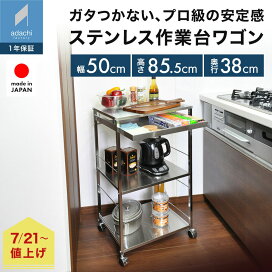 ステンレスユニットシェルフワゴンセット 幅64．5×奥行41×高さ70．5cm 