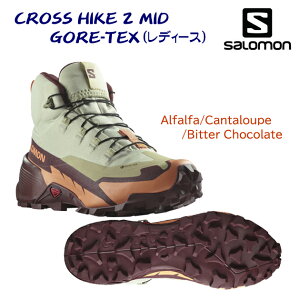 SALOMON サロモン レディースシューズ ゴアテックス ハイキングシューズ CROSS HIKE 2 MID GORE-TEX(ハイキングブーツ レディース) L47277900