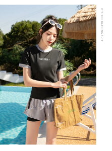 水着 レディース 体型カバー 2点セット フィットネス 水着 おしゃれ スポーツウェア 半袖 ラッシュガード UVカット ショートパンツ付き 女性用 大人 みずぎ ビーチ プール ジム 温泉 運動用