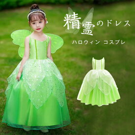 ハロウィン 妖精 フェアリー ハロウィン コスプレ キッズ 衣装 レインボープリンセス 子供用 コスチューム 舞台衣装 発表会衣装にティンカーベル 妖精 プリンセス ハロウィン 仮装 衣装 子供ドレス 女の子 学園祭 文化祭