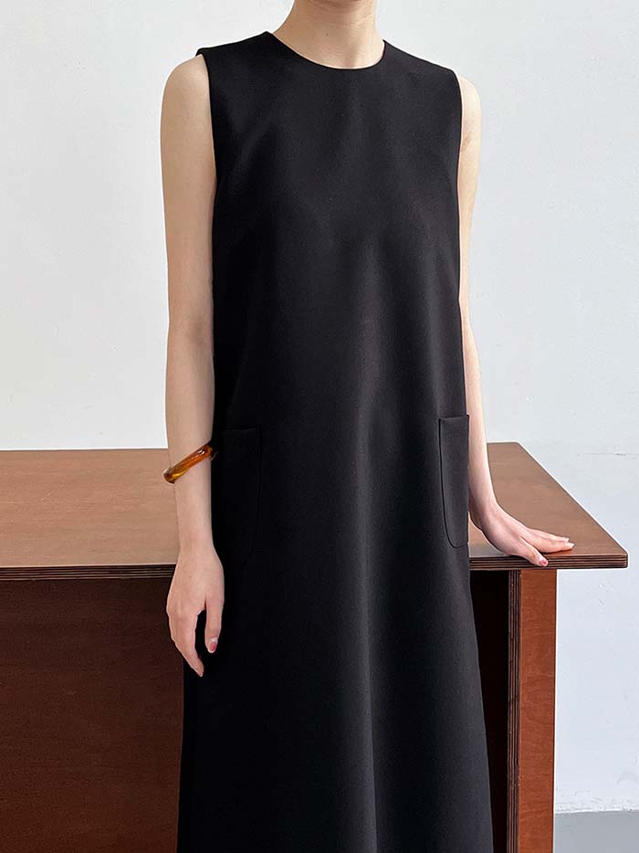期間限定セール3680円→3280円 ワンピース 夏 春 レディース ノースリーブ ワンピース ロング丈 ワンピース Iライン きれいめ ドレス ワンピース 春 秋 お洒落 体型カバー 着痩せ 華奢見え シンプル スッキリ カジュアル オフィス 通勤 OL 「新色追加」 - メイン画像 12