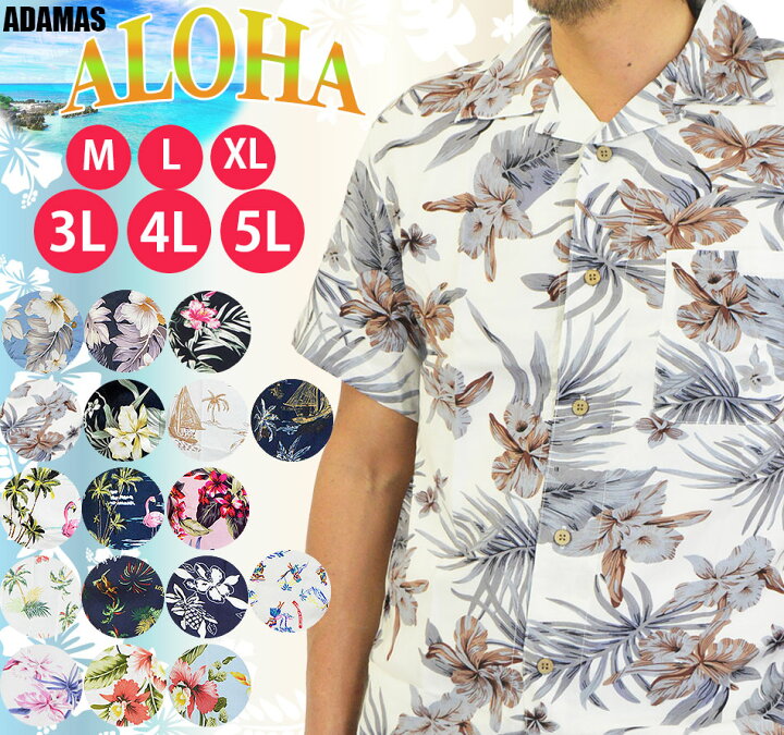 楽天市場】アロハシャツ メンズ 大きいサイズ 3L(XXL) 4L(XXXL) 5L  