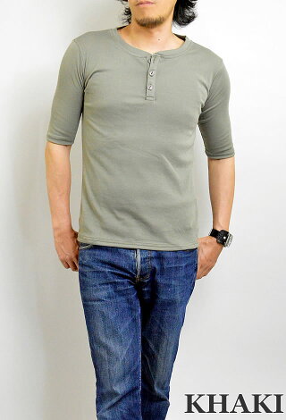 ◆まとめ割【ヘンリーネック】ヘンリーネックTシャツメンズ5分袖Tシャツ/五分袖/半袖/無地MEN'ST-SHIRTScutsew半袖Tシャツ半そでカットソーティーシャツ白M-XL(LL)送料無料10P05Dec15