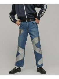 [PANTS]【M STANDARD DENIM】LOW STREIGHT FOIL PAINT M TO R アダムエロペ パンツ ジーンズ・デニムパンツ ブルー【送料無料】[Rakuten Fashion]