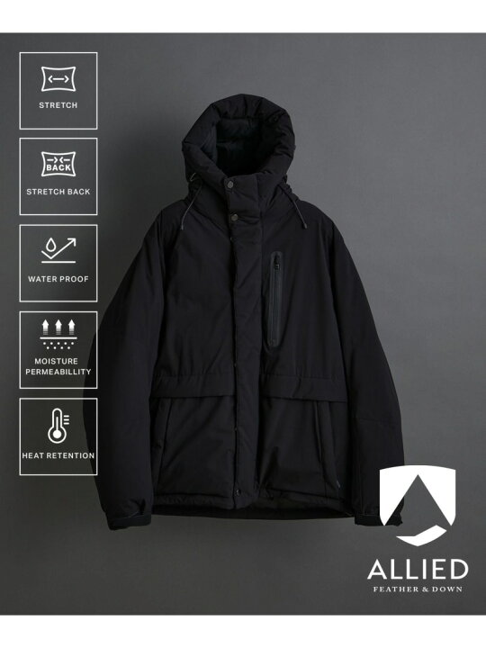 楽天市場】【ALLIED】700FP ショート フーディー ダウンジャケット 