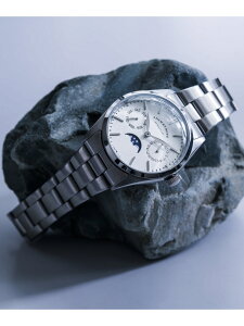 sʒtyVAGUE WATCH CO. for ADAM ET ROPE'zFLATBACK WRISTWATCH(DAY-DATE&MOONPHASE) ADAM ET ROPE' HOMME A_Gy ANZT[Erv rvyz[Rakuten Fashion]