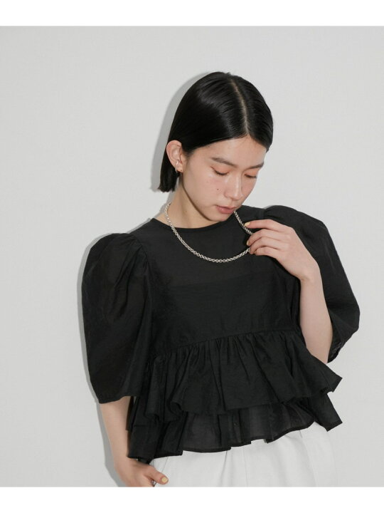 楽天市場】【再入荷・サステナブル】コットンギャザーフリル2WAY 