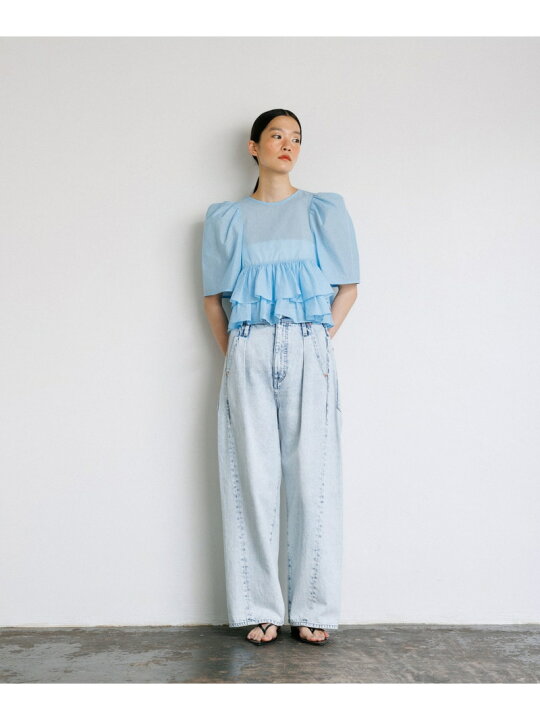 楽天市場】【再入荷・サステナブル】コットンギャザーフリル2WAY 