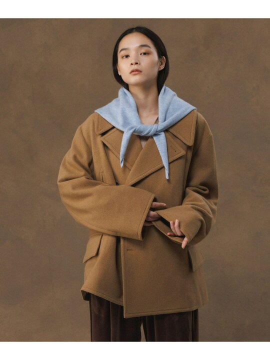 楽天市場】【SALE／50%OFF】ライトメルトン ピーコート ブルゾン  