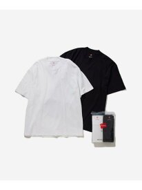 【HANES for BIOTOP】EX MOCK PACK T 24SS USAコットン BIOTOP アダムエロペ トップス カットソー・Tシャツ ホワイト ネイビー【送料無料】[Rakuten Fashion]