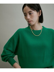 【WEB・一部実店舗限定】WOOL混リブプルオーバー ADAM ET ROPE' FEMME アダムエロペ トップス ニット ブラック グレー ベージュ グリーン【送料無料】[Rakuten Fashion]