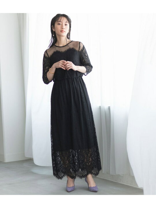 楽天市場】【SALE／30%OFF】チュールパネルレースドレス ADAM ET ROPE  