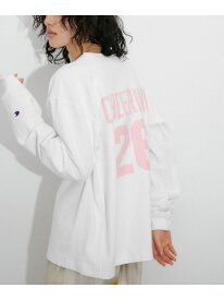 【Champion for ADAM ET ROPE'】別注 RW LONG SLEEVE T-SHIRT ADAM ET ROPE' FEMME アダムエロペ トップス カットソー・Tシャツ ホワイト ベージュ ネイビー【送料無料】[Rakuten Fashion]