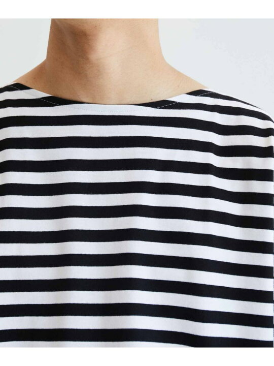 【agnes b. pour ADAM ET ROPE アダムエロペ アニエスベー ハーフスリーブボーダーTシャツM ブルー