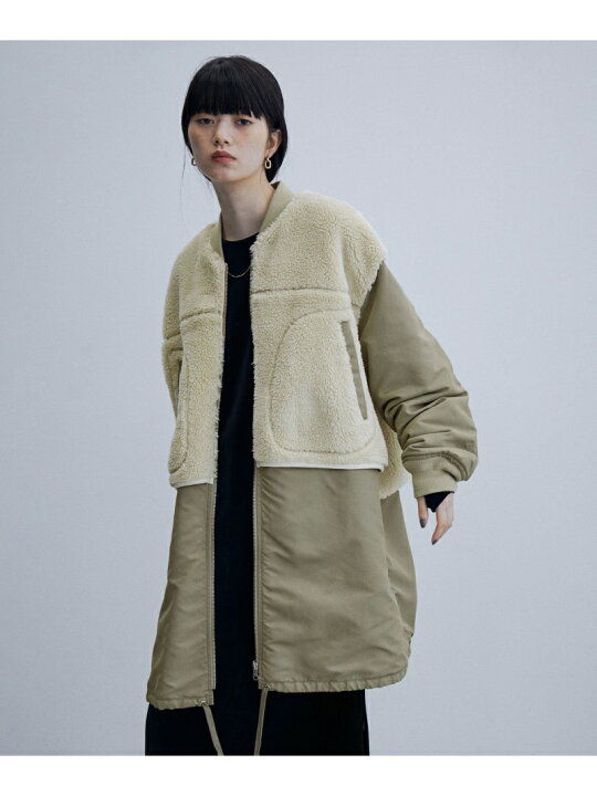 サステナブル】MA-1ボアリバーシブルコートカーキ - ジャンパー・ブルゾン 