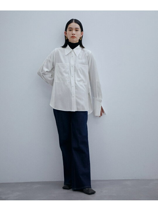楽天市場】【SALE／20%OFF】ステッチディテールロングシャツ ADAM ET 