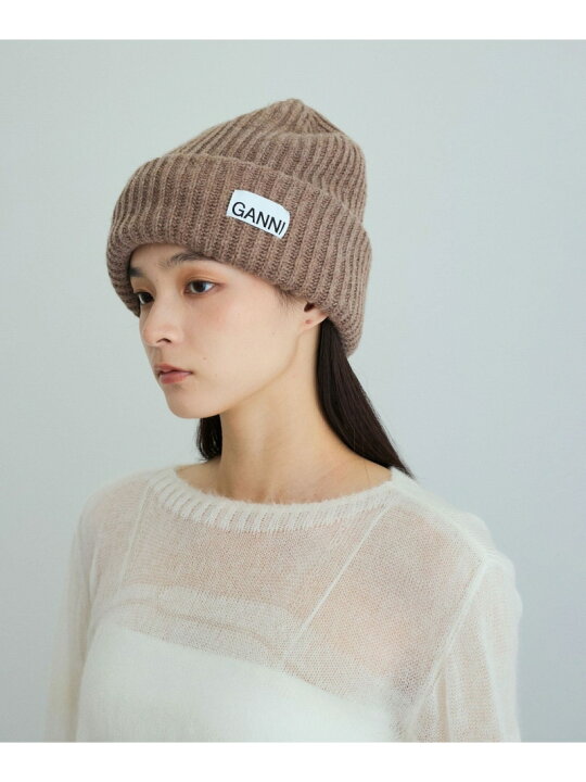 楽天市場】【GANNI (ガニー)】Structured Rib Beanie ADAM ET ROPE 