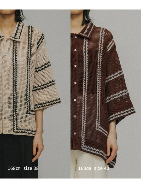 楽天市場】【SALE／50%OFF】[TOPS]LINE EMBROIDERY MESH SHIRTS M TO R 