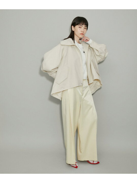 楽天市場】【WEB限定】2WAYシルエットミドル丈スタンドカラーブルゾン 