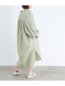 【SALE／70%OFF】【WEB限定】インド綿ボリュームシャツワンピース ADAM ET ROPE' アダムエロペ ワンピース・ドレス その他のワンピース・ドレス ベージュ グリーン【RBA_E】[Rakuten Fashion]