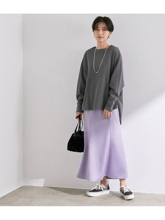アダムエロペ パープル ガーゼ度詰め裏毛プルオーバー フリーサイズ  