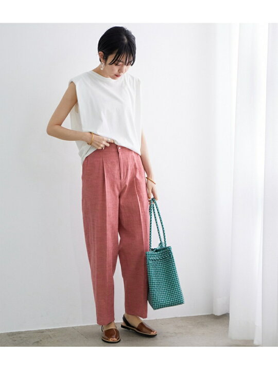 楽天市場】【SALE／70%OFF】会津木綿ハイウエストパンツ ADAM ET ROPE 