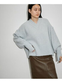 【SALE／40%OFF】バブルVネックプルオーバー ADAM ET ROPE' FEMME アダムエロペ トップス ニット ブラック ブルー【RBA_E】【送料無料】[Rakuten Fashion]