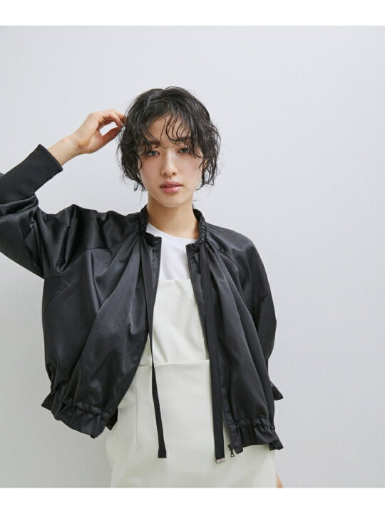 楽天市場】【SALE／40%OFF】ギャザーネックショートブルゾン ADAM ET 
