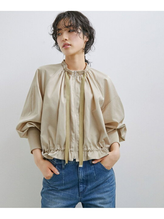 楽天市場】【SALE／40%OFF】ギャザーネックショートブルゾン ADAM ET 