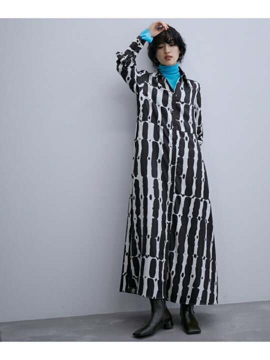 楽天市場 フォールドダイプリントワンピース Adam Et Rope Femme アダムエロペ ワンピース ドレス その他のワンピース ドレス ブラック ベージュ 送料無料 Rakuten Fashion Adam Et Rope