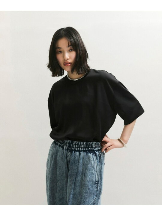 楽天市場】【SALE／60%OFF】【サステナブル】サテンTブラウス ADAM ET 