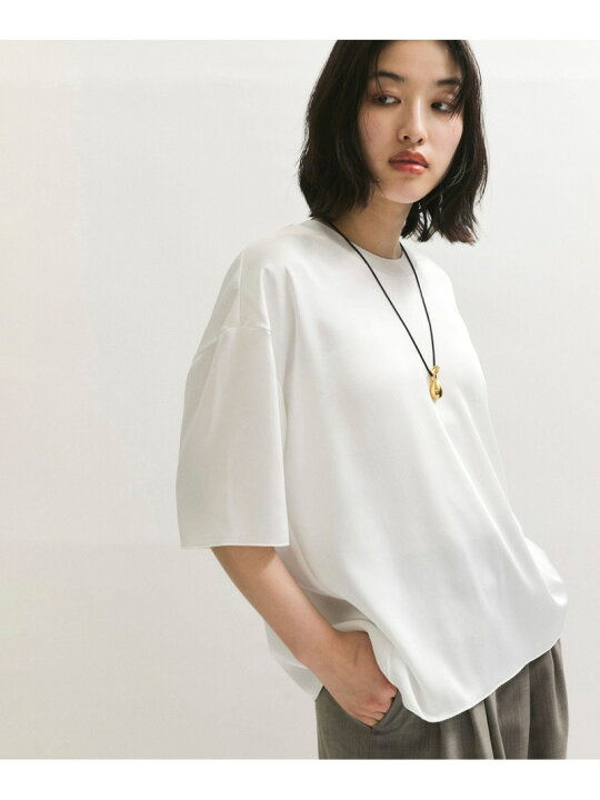 楽天市場】【SALE／60%OFF】【サステナブル】サテンTブラウス ADAM ET 