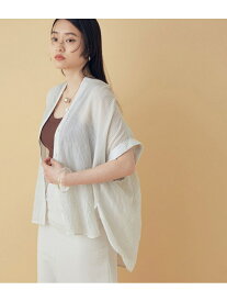 【SALE／50%OFF】【KHADI(カディ)】インドコットンフレンチシャツ ADAM ET ROPE' FEMME アダムエロペ トップス シャツ・ブラウス ホワイト グリーン ピンク【RBA_E】【送料無料】[Rakuten Fashion]