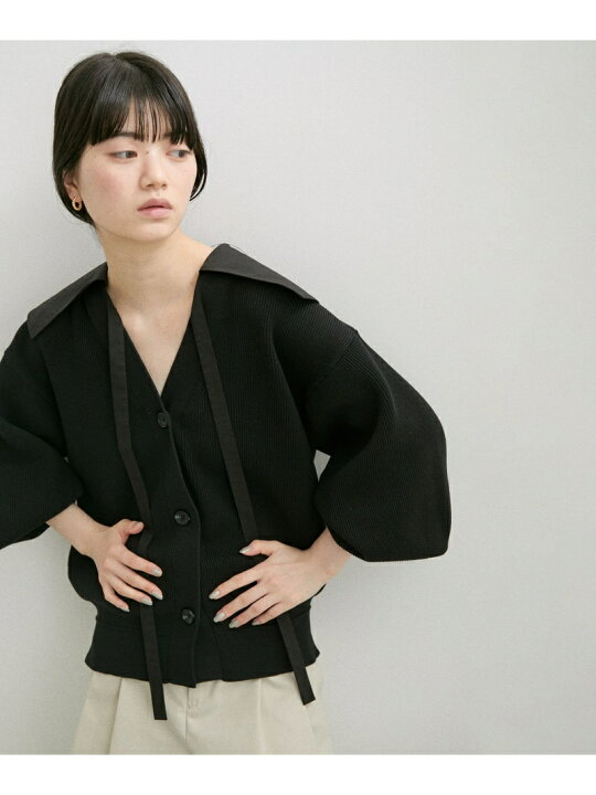 楽天市場 SALE 50 OFF サステナブル・2WAY 襟付きカーディガン ADAM ET ROPE FEMME アダムエロペ トップス カーディガン ブルー ホワイト ブラック RBA E 送料無料 Rakuten Fashion ADAM ET ROPE