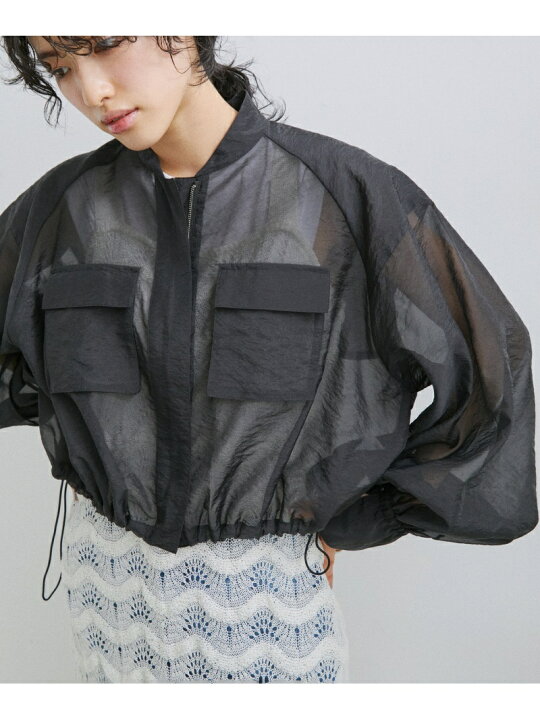 楽天市場】【SALE／40%OFF】クロップドシアーブルゾン ADAM ET ROPE 