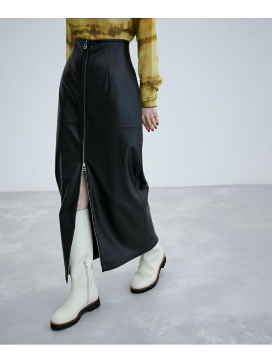 楽天市場】【SALE／60%OFF】フェイクレザー2WAYジップスカート ADAM ET  