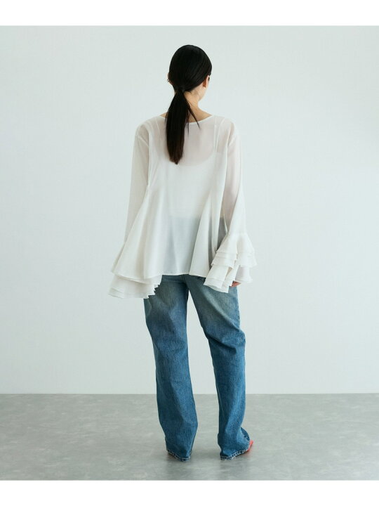 楽天市場】【SALE／60%OFF】【サステナブル】ラッフルスリーブブラウス 