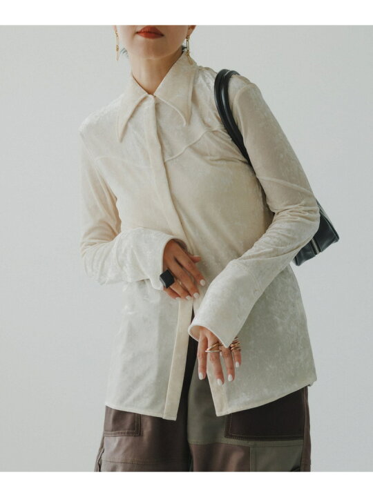 楽天市場】【SALE／40%OFF】クラッシュベロアシャツ ADAM ET ROPE 