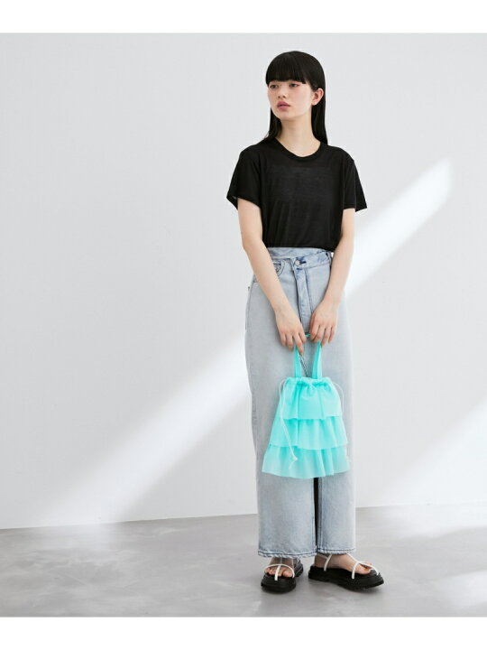 楽天市場】【SALE／60%OFF】【晴雨兼用】PVCフリル巾着バッグ ADAM ET 