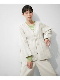 【サステナブル】デニムチュニックシェイプシャツ ADAM ET ROPE' FEMME アダムエロペ トップス シャツ・ブラウス ホワイト ブルー【送料無料】[Rakuten Fashion]