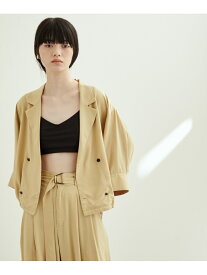 【SALE／30%OFF】【セットアップ対応】イージーレーヨンクロップドシャツ ADAM ET ROPE' FEMME アダムエロペ トップス シャツ・ブラウス ブラック ブルー イエロー【RBA_E】【送料無料】[Rakuten Fashion]