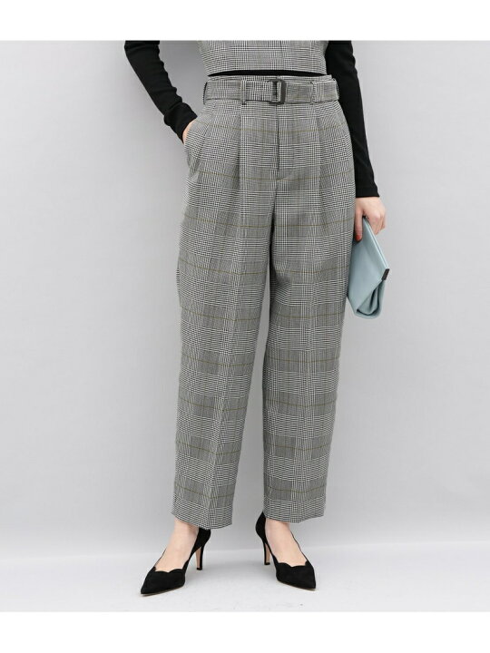 ドット柄プリントテーパードパンツ - ベルーナ【公式】 アダムエロペ　テーパード　ドット柄パンツ