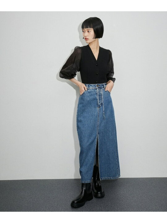 楽天市場】【SALE／50%OFF】シアースリーブリブカーディガン ADAM ET  