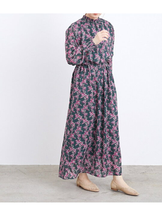 楽天市場】【SALE／70%OFF】シフォンジャガードプリントドレス ADAM ET 
