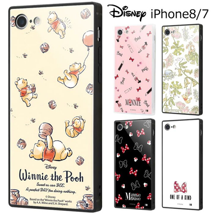 楽天市場 Iphone8 Iphone7 ディズニー 耐衝撃 スクエア ガラス ケース カバー ハイブリッド ガラスケース キャラクター ミニーマウス くまのプーさん プー ソフト ソフトケース ハードケース ハード グッズ アイフォン Iphone 8 7 スマホケース スマホカバー S In 7b460