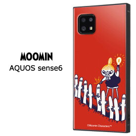 送料無料 AQUOS sense6 リトルミイ 耐衝撃 スクエア ハイブリッド ケース カバー ソフト ソフトケース ハードケース キャラクター ムーミン moomin ニョロニョロ アクオス センズ シックス SH-54B SHG05 アクオスsense6 aquossense6 スマホケース スマホカバー s-in-7k086