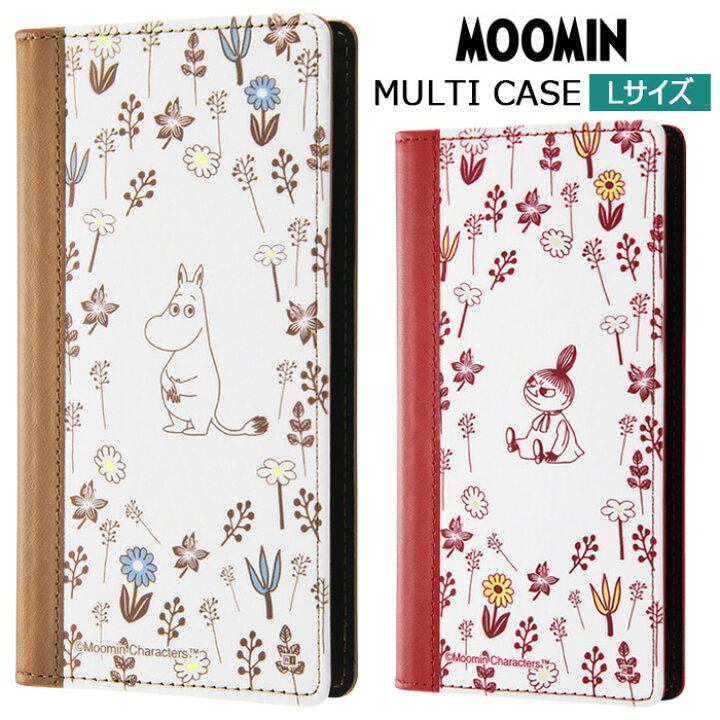 楽天市場 多機種対応 ムーミン 汎用 手帳型ケース Flex Lサイズ 大きめ 手帳型 手帳 ケース カバー マルチケース フリップ ダイアリー キャラクター グッズ かわいい Moomin ちびのミイ リトルミイ Galaxy Aquos Xperia Iphone Arrows 多機種 スマホケース スマホカバー